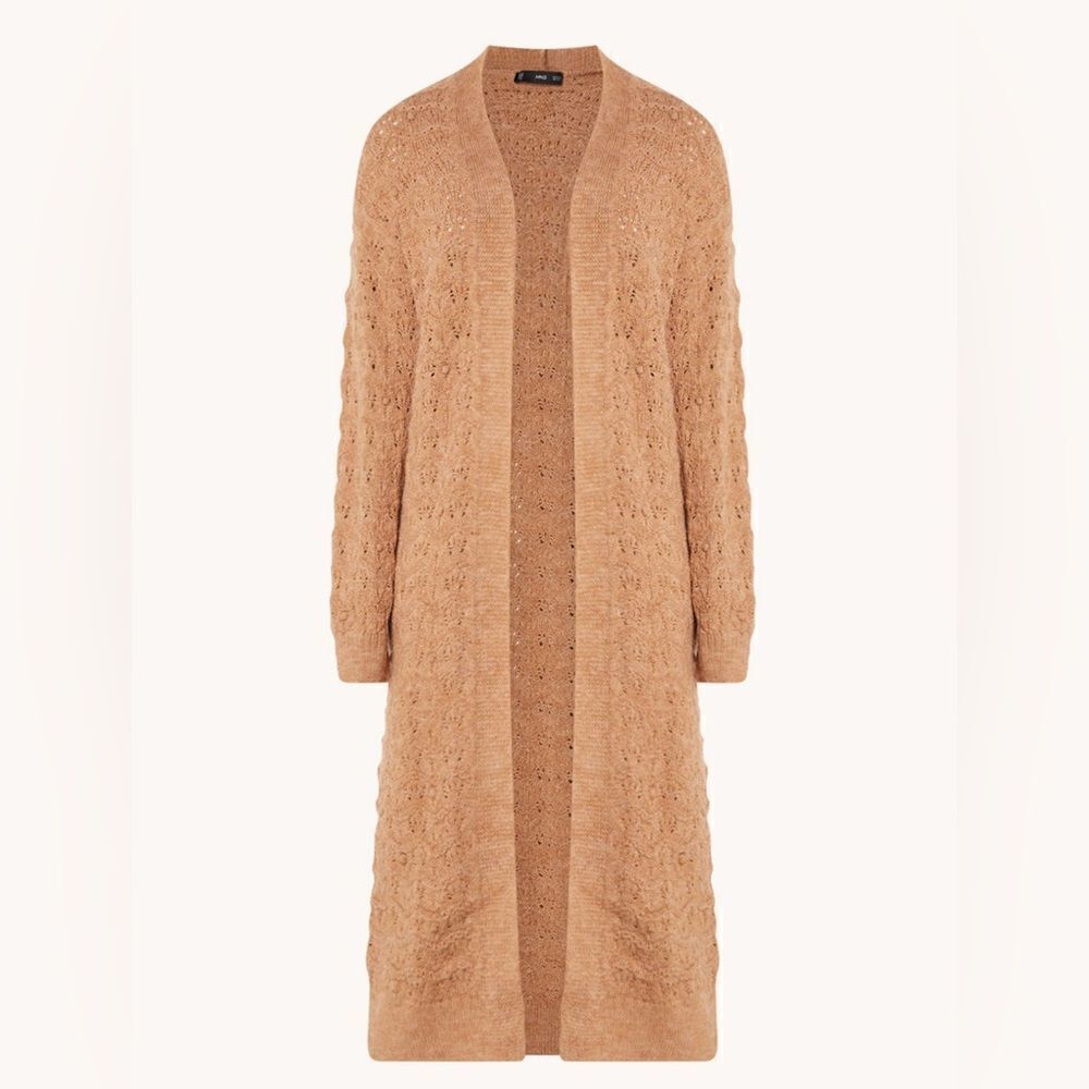 Mango Openwork Long Cardigan New - Picture 5 of 8
